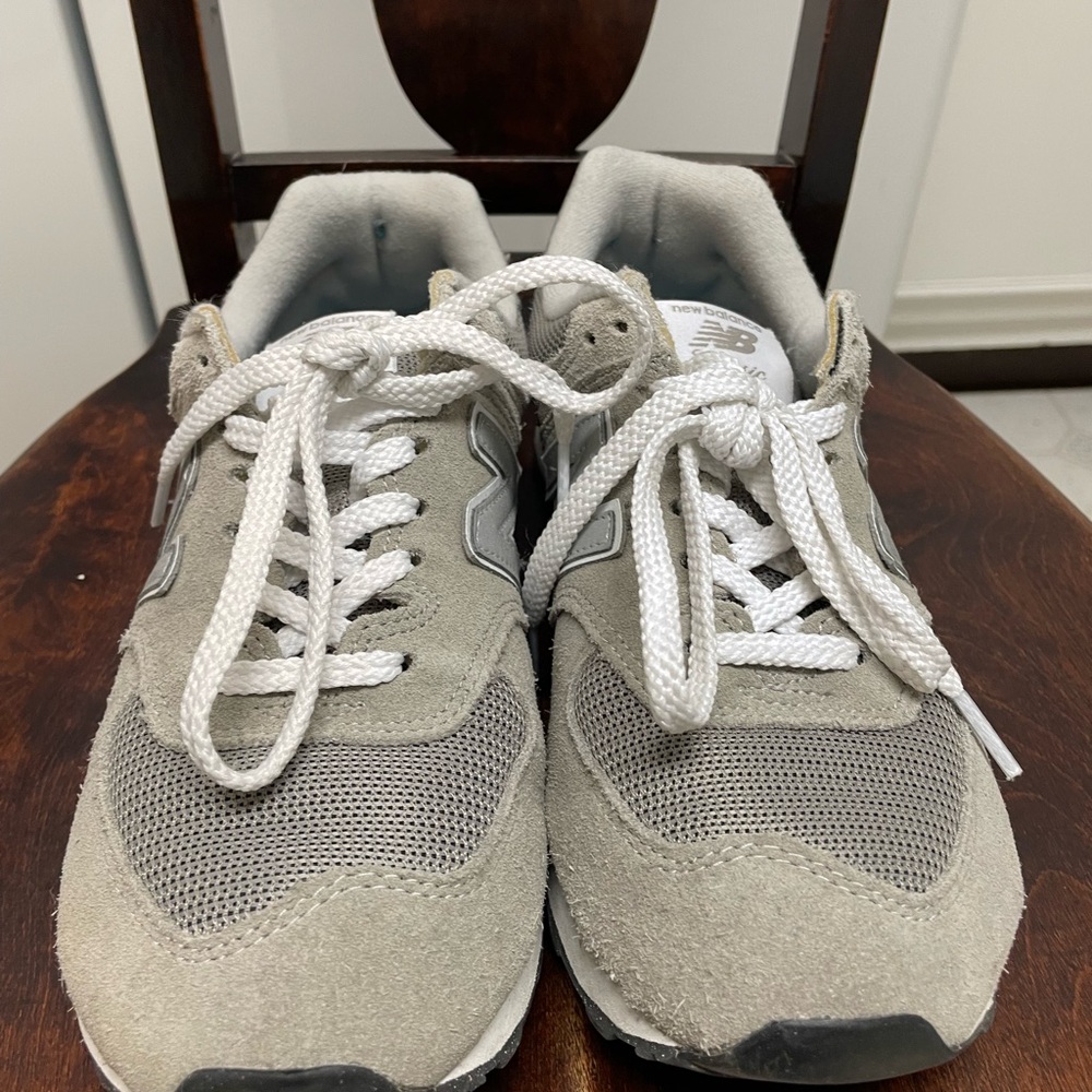 Women’s Grey New Balance Suede & Mesh Sneakers